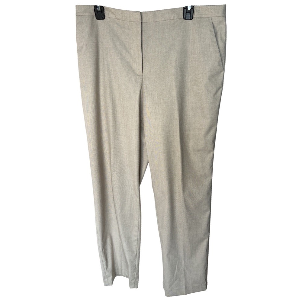 Tommy Hilfiger Mid Rise Straight Leg Women's Dress Pants Size 12 Beige Trousers